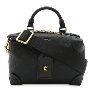 LOUIS VUITTON Monogram Empreinte Malle Souple 2way Shoulder Bag Noir Black Chain